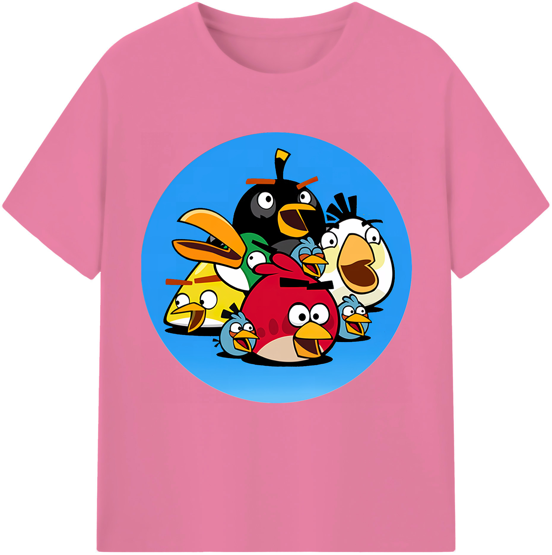 （画像用） Angry Birds アングリーバード 綿100％半袖Tシャツ（フロントプリント）